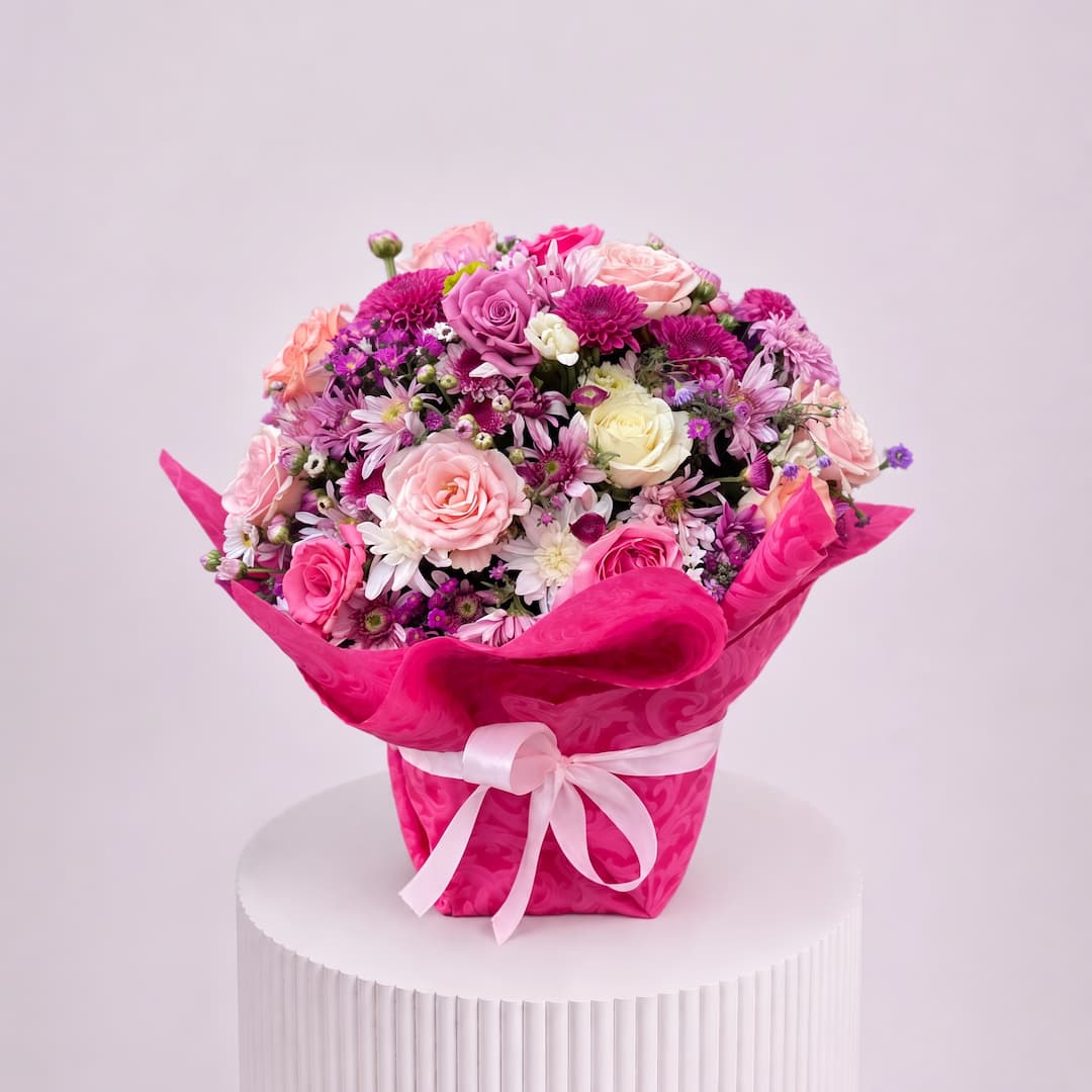 Pink Parade Rose Chrysanthemum Wrap