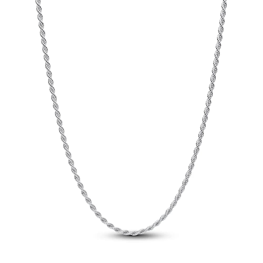 Sterling Silver Rope Chain Necklace