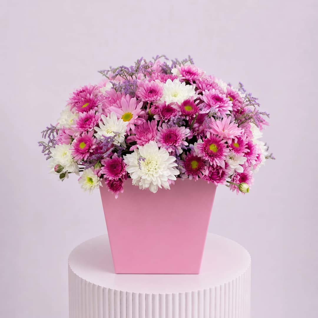 Magenta Chrysanthemum Garden Box