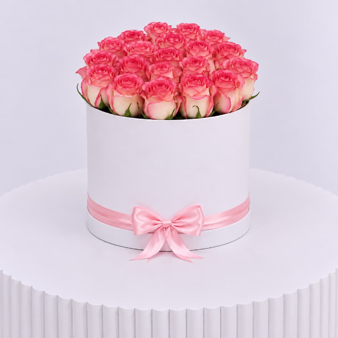 Pink Edged Rose Box