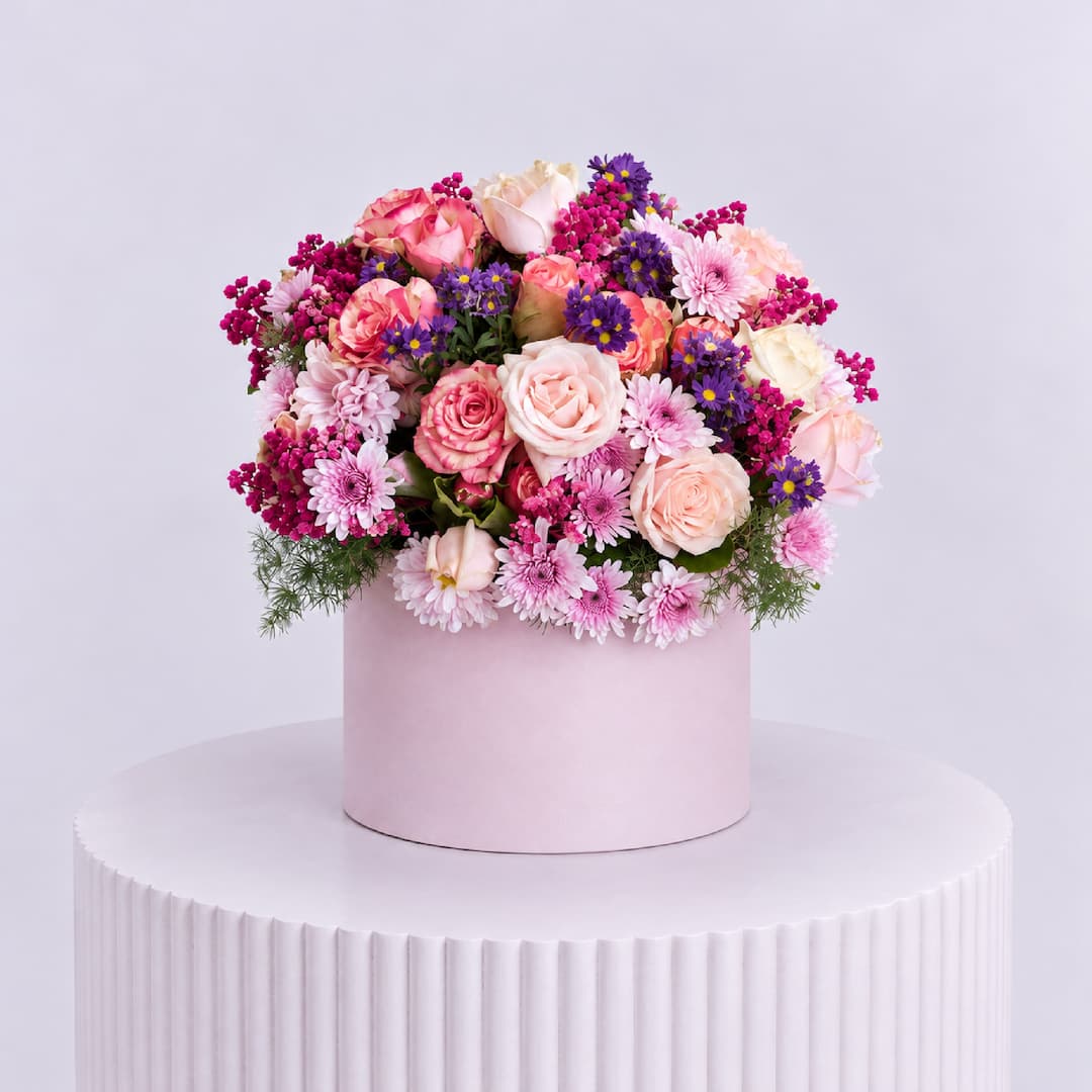 Peach Rose Lilac Box