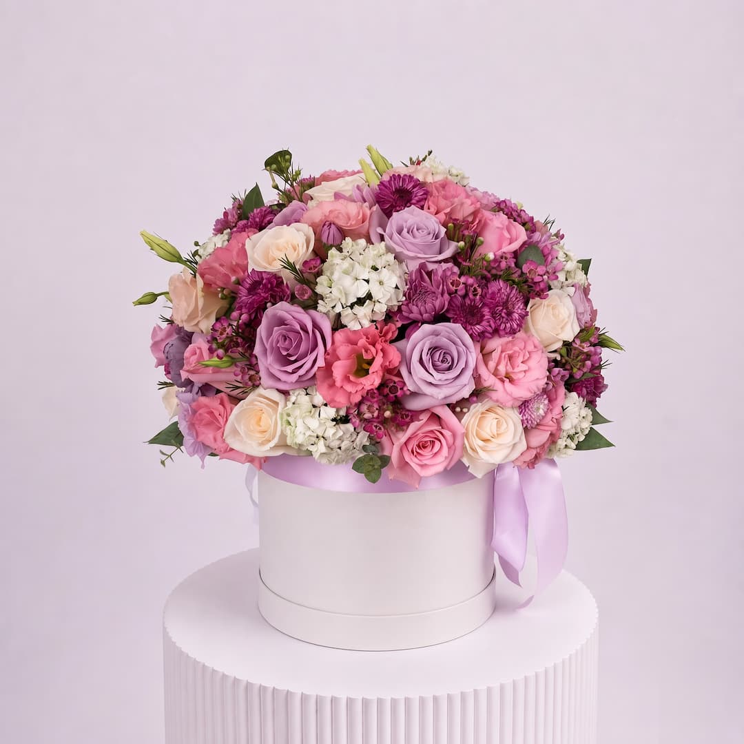 Lavender Garden Rose Medley Box